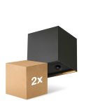 Doppelpack D'Lite LED Wandleuchte Elingen Aluminium Schwarz 2.9W 170lm - 830 Warmweiß | Batteriebetrieben - Lichtsensor